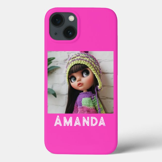 Neon pink drawstring Case-Mate iPhone case (Back)