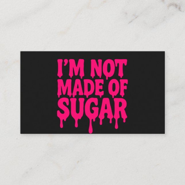 Neon Pink Drip Quote Card (Black) – Customisable (Front)