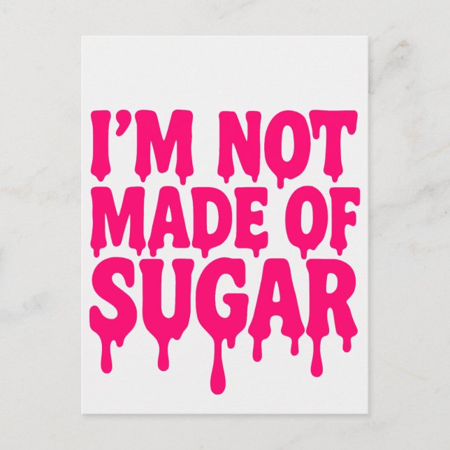 Neon Pink Drip Quote Postcard – Customisable (Front)