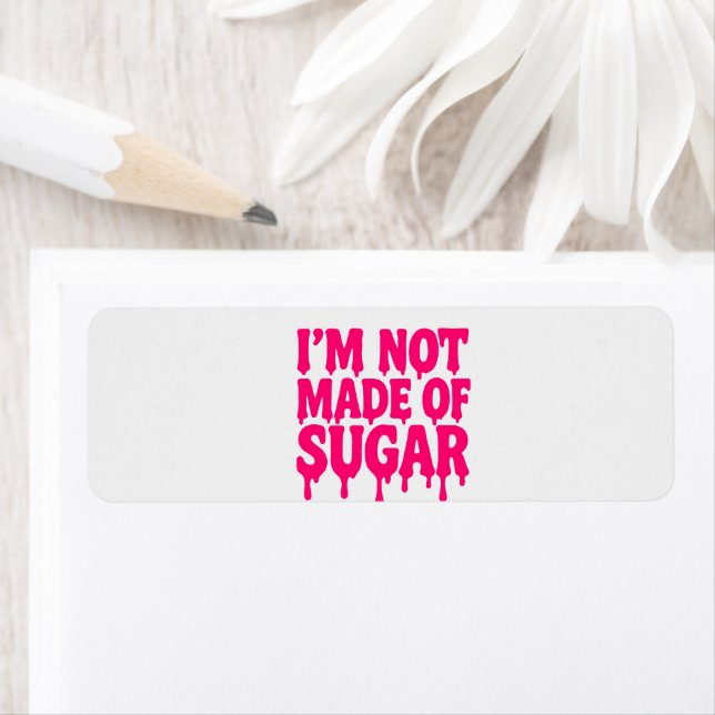 Neon Pink Drip Return Address Labels – Customise (Insitu)