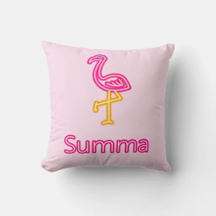 Neon Pink Flamingo Summa (Summer) Cushion