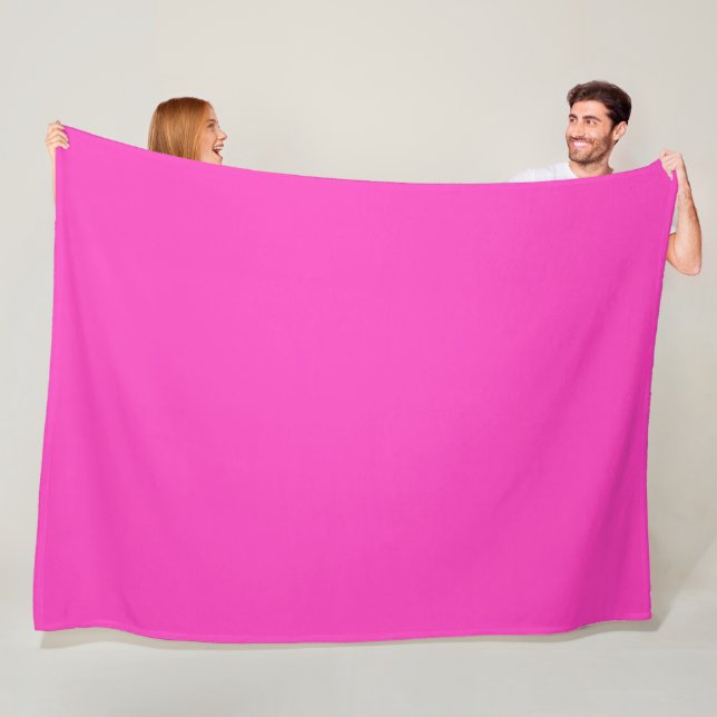 Neon pink fleece blanket (In Situ)