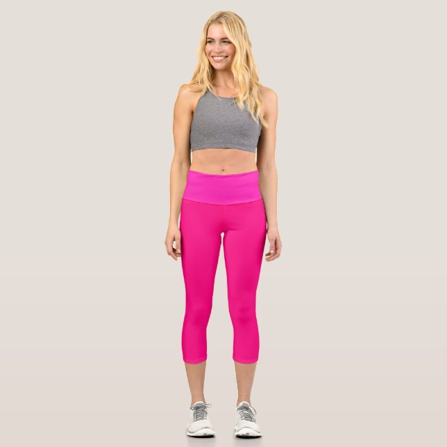 Neon Pink Funky Leggings (Front)