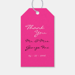 Neon Pink Gift Tags
