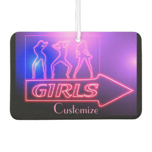 Neon Pink Girls Sign Thunder_Cove  Car Air Freshener
