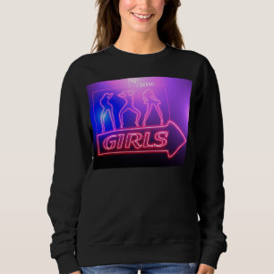 Neon Pink Girls Sign Thunder_Cove Sweatshirt