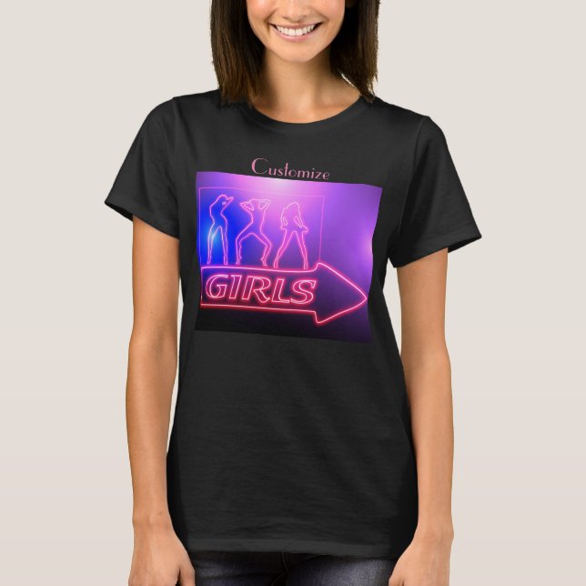 Neon Pink Girls Sign Thunder_Cove   T-Shirt (Front)
