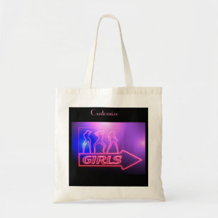 Neon Pink Girls Sign Thunder_Cove Tote Bag