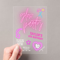 Neon Pink Glow Party Birthday