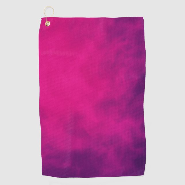 Neon Pink Gradient Custom Golf Towel (Front)