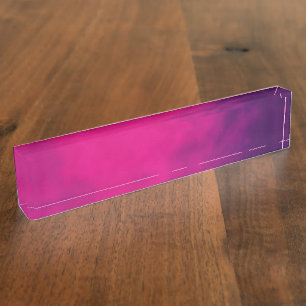 Neon Pink Gradient Desk Nameplate – Customisable