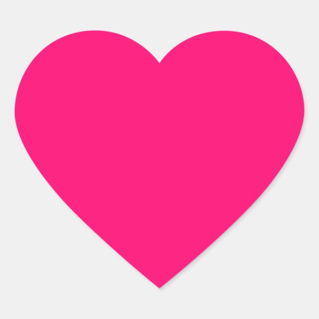 Neon Pink Heart Stickers – Customisable & Bulk (Front)