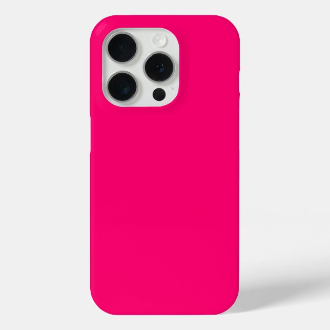 Neon Pink iPhone 15 Pro Case – Customisable (Back)
