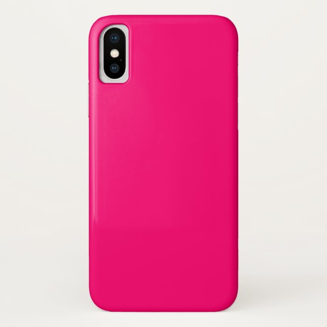 Neon Pink iPhone X Case – Customisable & Bold (Back)