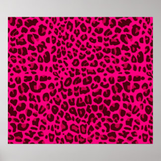Neon pink leopard print pattern