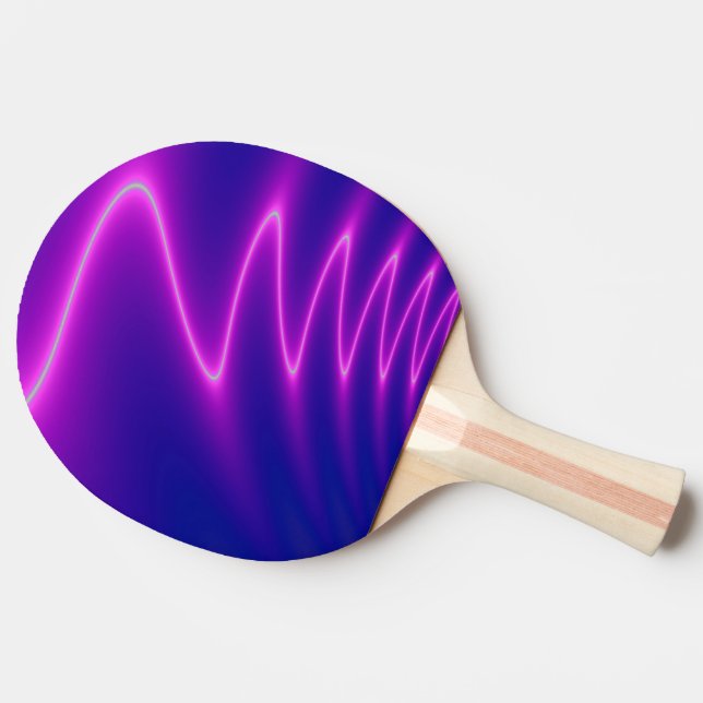 Neon Pink Lightning Ping Pong Paddle (Side)