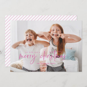 Neon Pink Making Spirits Bright Silly Christmas  Invitation