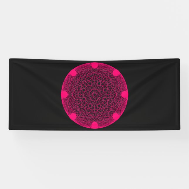 Neon Pink Mandala Bold Event Banner – Customisable (Horizontal)