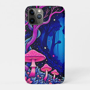 Neon Pink Mushroom Forest Art Case-Mate iPhone Case