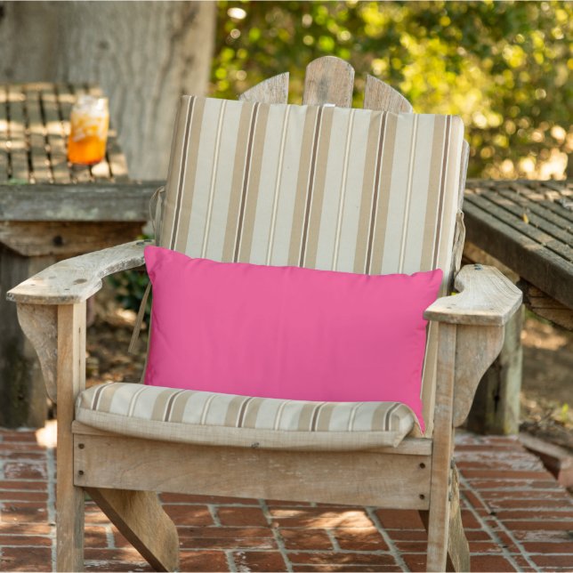 Neon Pink Outdoor Lumbar Pillow (Chair)