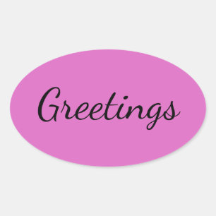 Neon Pink Oval Sticker