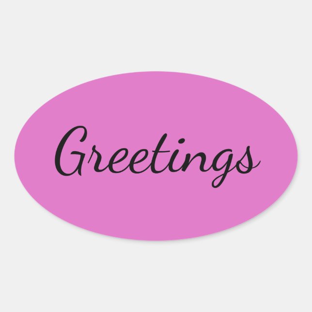 Neon Pink Oval Sticker (Front)
