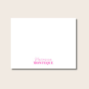 Neon Pink Professional Modern Custom Name Classy Card