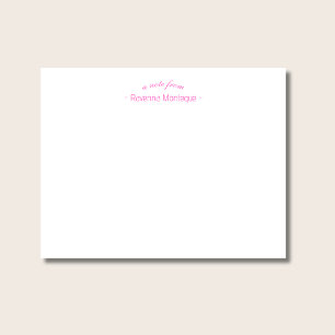 Neon Pink Professional Personalized Name Chic Card