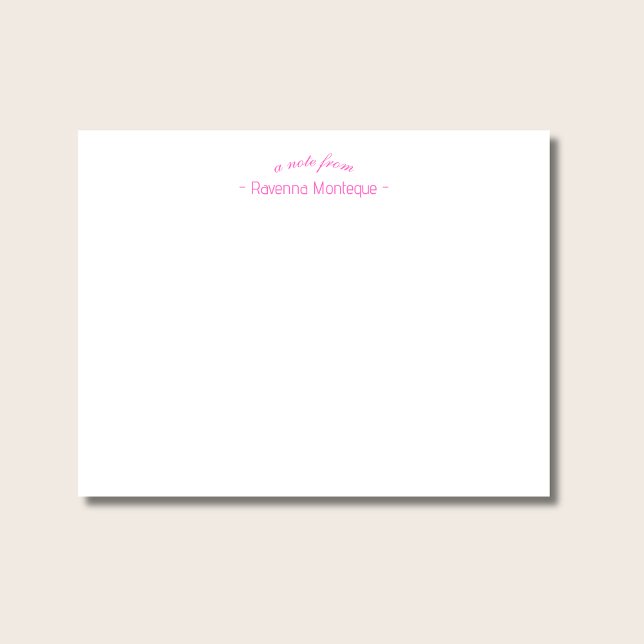 Neon Pink Professional Personalized Name Chic Card (Creator Uploaded)