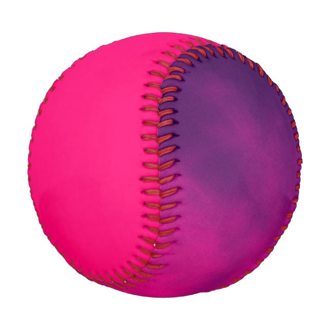 Neon Pink & Purple Gradient Baseball – Customise (Angled)