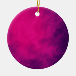 Neon Pink & Purple Smoke Ornament – Customisable