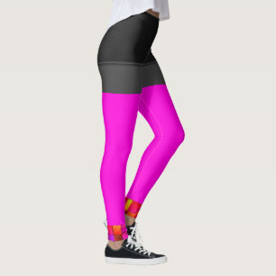 Neon Pink Running Leggings Women's Pants