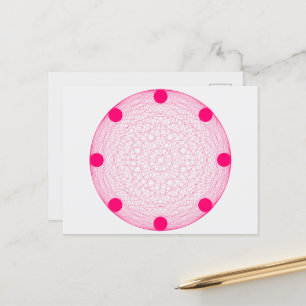 Neon Pink Sacred Circle Postcard – Customisable