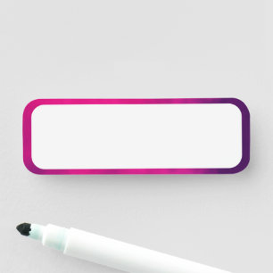 Neon Pink Smoke Classic Name Tag – Customisable
