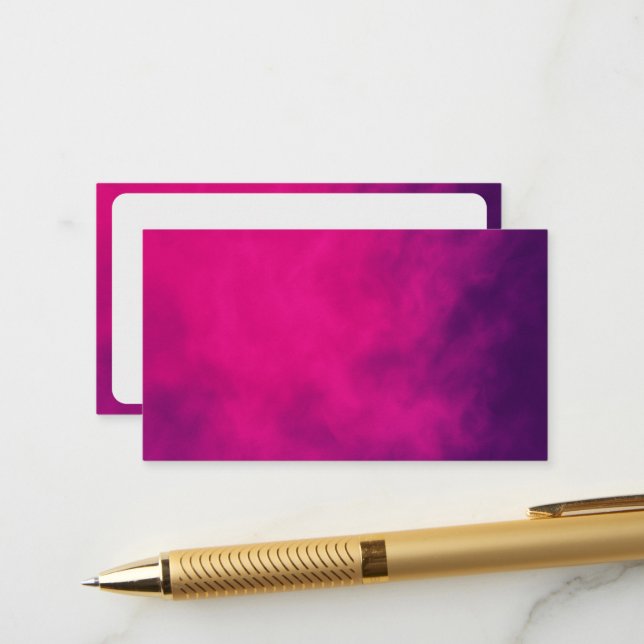 Neon Pink Smoke Detail Card – Customisable (Front/Back In Situ)