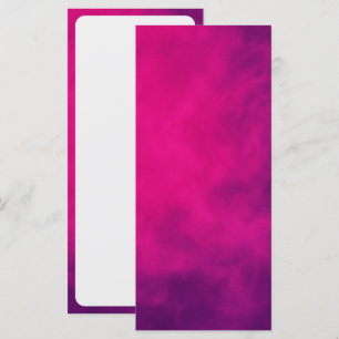 Neon Pink Smoke Flat Menu Card – Customisable