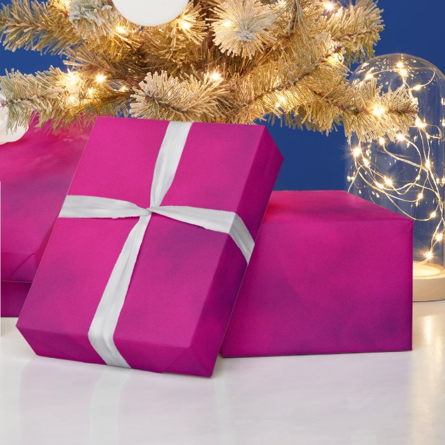 Neon Pink Smoke Gift Wrap – Customisable (Holidays)