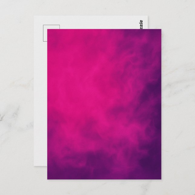 Neon Pink Smoke Postcard – Customisable (Front/Back)
