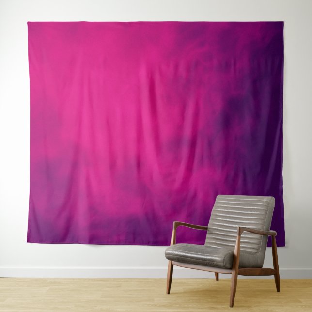 Neon Pink Smoke Wall Tapestry – Customisable (In Situ (Horizontal))