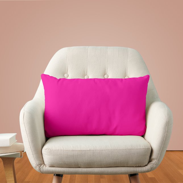 Neon Pink Solid Color Lumbar Cushion (Creator Uploaded)