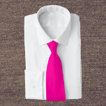 Neon Pink Solid Color Tie<br><div class="desc">A vibrant and electrifying pink that is full of energy and excitement.Reminiscent of neon signs illuminating a bustling city nightlife or the vivid hues of tropical flowers, this color is bold, playful, and unapologetically lively.Perfect for making a striking statement.</div>