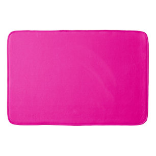 Neon Pink Solid Colour Bath Mat