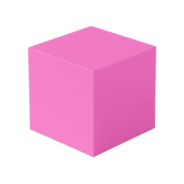 Neon Pink Solid Colour | Classic Cube (Front Angled)
