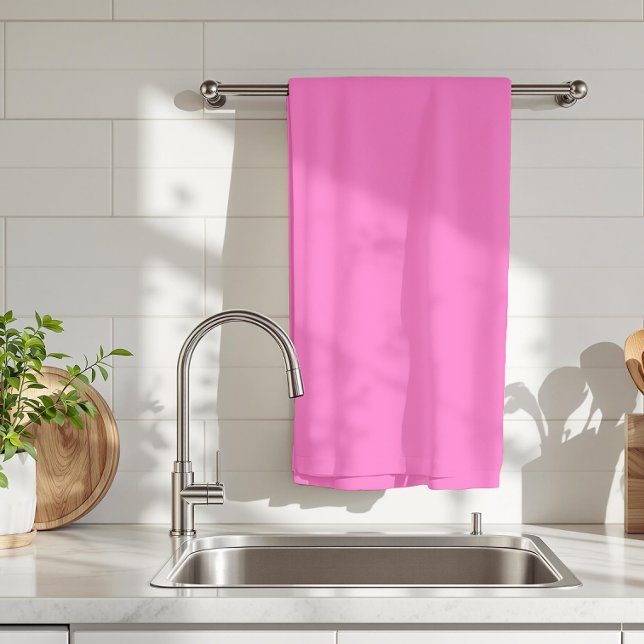 Neon Pink Solid Colour | Classic Tea Towel (Creator Uploaded)