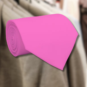 Neon Pink Solid Colour   Classic Tie