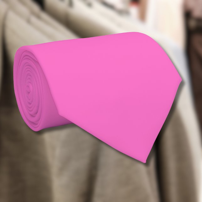 Neon Pink Solid Colour | Classic Tie (Creator Uploaded)