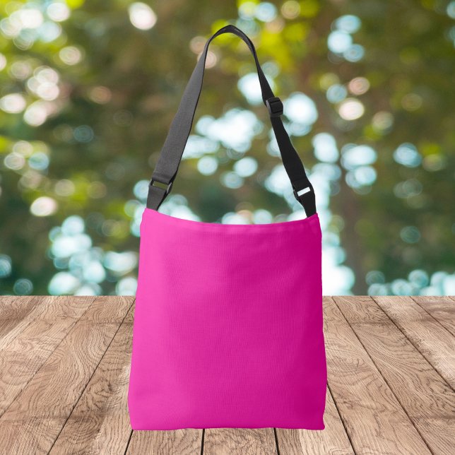 Neon Pink Solid Colour Crossbody Bag (Creator Uploaded)