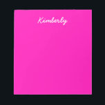 Neon Pink Solid Colour Customise It Notepad<br><div class="desc">This product is featured in Neon Pink,  a very bright,  vibrant pink colour. Easily customise this product with your own text,  image or photo.</div>