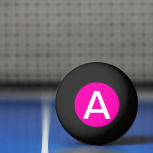 Neon Pink Solid Colour Customise It Ping Pong Ball