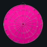 Neon Pink Solid Colour Dartboard<br><div class="desc">A vibrant and electrifying pink that is full of energy and excitement.Reminiscent of neon signs illuminating a bustling city nightlife or the vivid hues of tropical flowers, this colour is bold, playful, and unapologetically lively.Perfect for making a striking statement.</div>